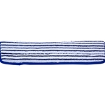 Hillyard, Trident, Microfiber Finish Hook and Loop Mop, White/Blue Striped, 18 inch, HIL20037, Sold as each.