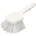 Utility Scrub Brush, 9 in, White Nylon Short Handle, CSM3662000, each