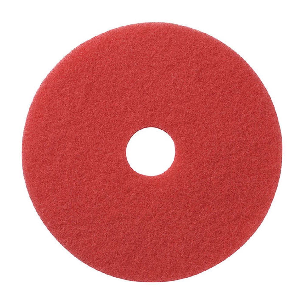 Hillyard, Red Clean and Buff Pad, 14 inch, Round, HIL42214