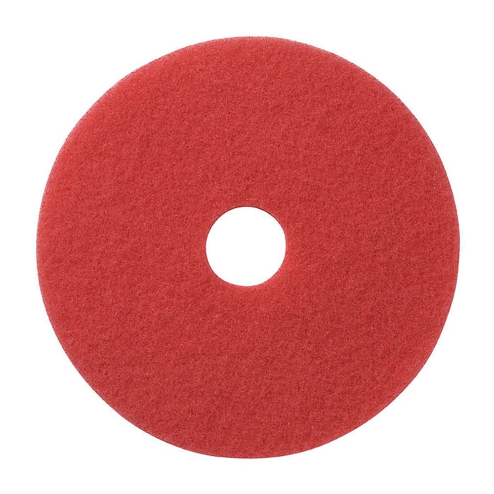 Hillyard, Red Clean and Buff Pad, Round, 22 Inch, HIL42222