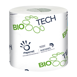Papernet, Bio Tech, Enzyme Activated, Soft 2-Ply Toilet Paper, 500 Sheets, 96 Rolls Per Case, 415596