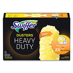Proctor & Gamble, Swiffer Heavy Duty Dusters Refill, Dust Lock Fiber, Yellow, PGC21620CT, 6 dusters per box, 4 box per case, sold as case