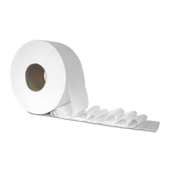 VonDrehle, Toilet Paper Roll, 1209, 1000 ft, White, 12 rolls per case, sold as case