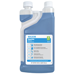 Midlab Maxim, Ammonia Free Sparkle Glass Cleaner, Easy Dilution Solution Quart Concentrate