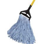 Golden Star, Starline Premium 4 Ply Blended Cut End Wet Mop, 24 oz, Blue, 1.25 in Head band, AQE1024B, Sold as each.