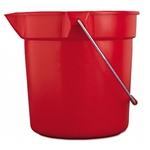 Rubbermaid, Red Bucket, 10 qt, Heavy-duty thick wall construction, FG296300RED, sold as each