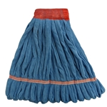Hillyard, Trident, Microfiber Looped-End Tube Wet Mop, Large, Blue, 5 inch Head Band, HIL20067, Sold as each
