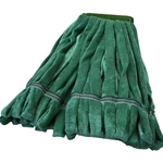Hillyard, Trident Medium Looped End Tube Mop, Green, 5 inch Head Band, Tail Band, HIL20071, sold as 1 each