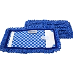 Hillyard, Trident, Premium Microfiber Mesh-Backed Pocket Mop , Blue, 11 inch, HIL20055, Sold as each