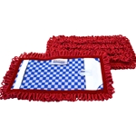 Hillyard, Trident, Premium Microfiber Mesh-Backed Pocket Mop, Red, 11 inch, HIL20056, Sold as each