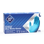 Hillyard, Safety Zone, Gloves, Textured Nitrile, General Purpose, Powder Free, Blue, Large, HIL30412, 100 gloves per box, sold as 1 box