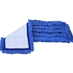 Hillyard, Trident, Premium Microfiber Hook and Loop Mop, Blue, 18 inch, Sold as each
