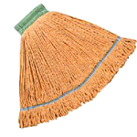 Wet Mop, Medium, Orange 4-Ply Blended Looped End with 5 inch Head band, HIL24993