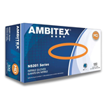 Ambitex, Gloves, General Purpose, Medium, Nitrile, Blue, 1 Box