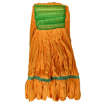 Hillyard, Trident Medium Looped End Tube Mop, Orange, 5 inch Head Band, Tail Band, HIL20072, sold as 1 each