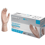 Ammex, Gloves - Vinyl, Powder Free, Medical Exam, Large, VPF66100, 100 gloves per box, sold as 1 box