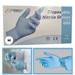 Gloves, Blue Nitrile, Medium, D2000014