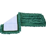 Hillyard, Trident, Premium Microfiber Hook and Loop Mop, Green, 18 inch, Sold as each
