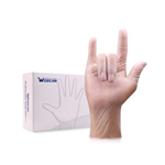 Gloves, Vinyl, Clear, Medium, D2000024
