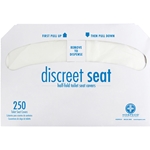 Hospeco, Toilet Seat Covers, Discreet Seat, 250 Sheets, White