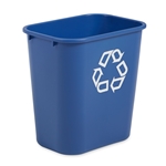 Rubbermaid, 7 gal, Deskside Recycling Container, Blue