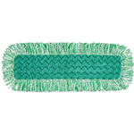 Rubbermaid, HYGEN Microfiber Dust Mop with Fringe, Green,  24 inch, RUBQ426GR, Sold as each.