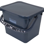 Hillyard, Trident, Pre-Treat Bucket w/ Sealing Lid, Gray, Small, 3.5 Gallon, HIL20014, Sold as each.