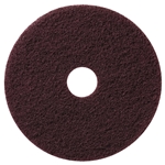 Hillyard, Maroon Strip Pad, Round, 17 Inch, HIL42934