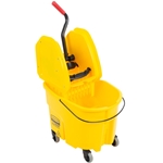 Rubbermaid, WaveBrake, Down Press Mop Bucket and Wringer, Yellow, 35 quart, RUB757788YEL, Sold as each.