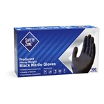 Hillyard, Safety Zone, Gloves, Textured Nitrile, Heavy Duty General Purpose, Powder Free, Black, Small, HIL30430, 100 gloves per box, sold as 1 box