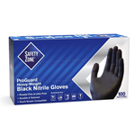 Safety Zone, Gloves, Medical Grade, Medium, Nitrile, Black, 1 Box