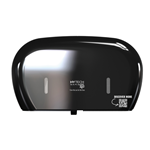 Papernet, HyTech Seas, Twin Jumbo Toilet Paper Dispenser, Black, Each
