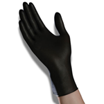 Tradex, Exam Grade Gloves, Nitrile, X-Large, 4 Mil, Black, 1 Box