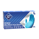 Safety Zone, Exam Grade Gloves, Nitrile, Large, 3.7 Mil, Blue, 1 Box