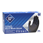 Safety Zone, Exam Grade Gloves, Nitrile, Medium, 5.3 Mil, Black, 1 Box