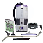 Proteam, GoFree Flex Pro, Cordless Backpack Vacuum, w/ Xover Multi-Surface Two-Piece Wand Tool Kit, 6qt, 12AH, 107509, sold as