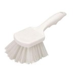Utility Scrub Brush, 9 in, White Nylon Short Handle, CSM3662000, each