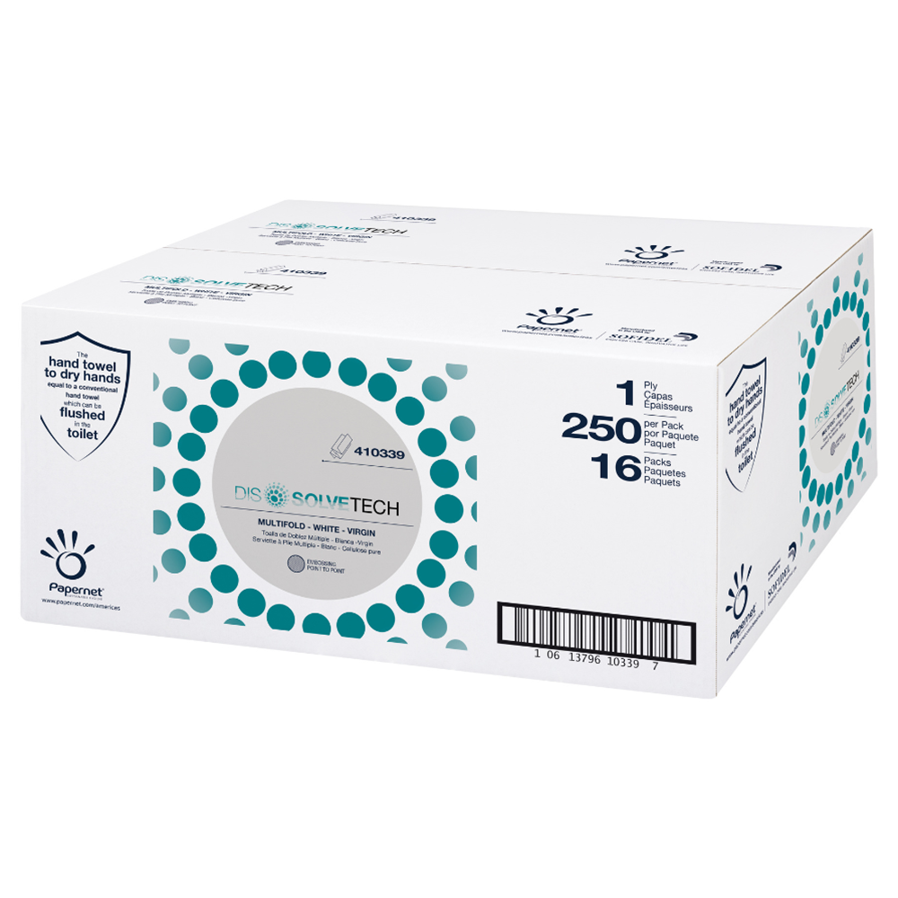 Papernet, DisolveTech, MultiFold Towel, White, Case