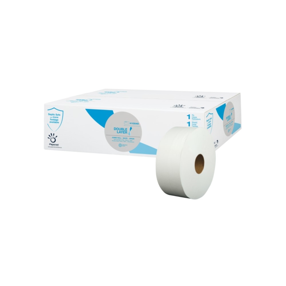 Sofidel, Heavenly Choice Jumbo Toilet Paper, White, 2 ply 3.5 x 1000 ft, 410049, 12 rolls per case, sold per case