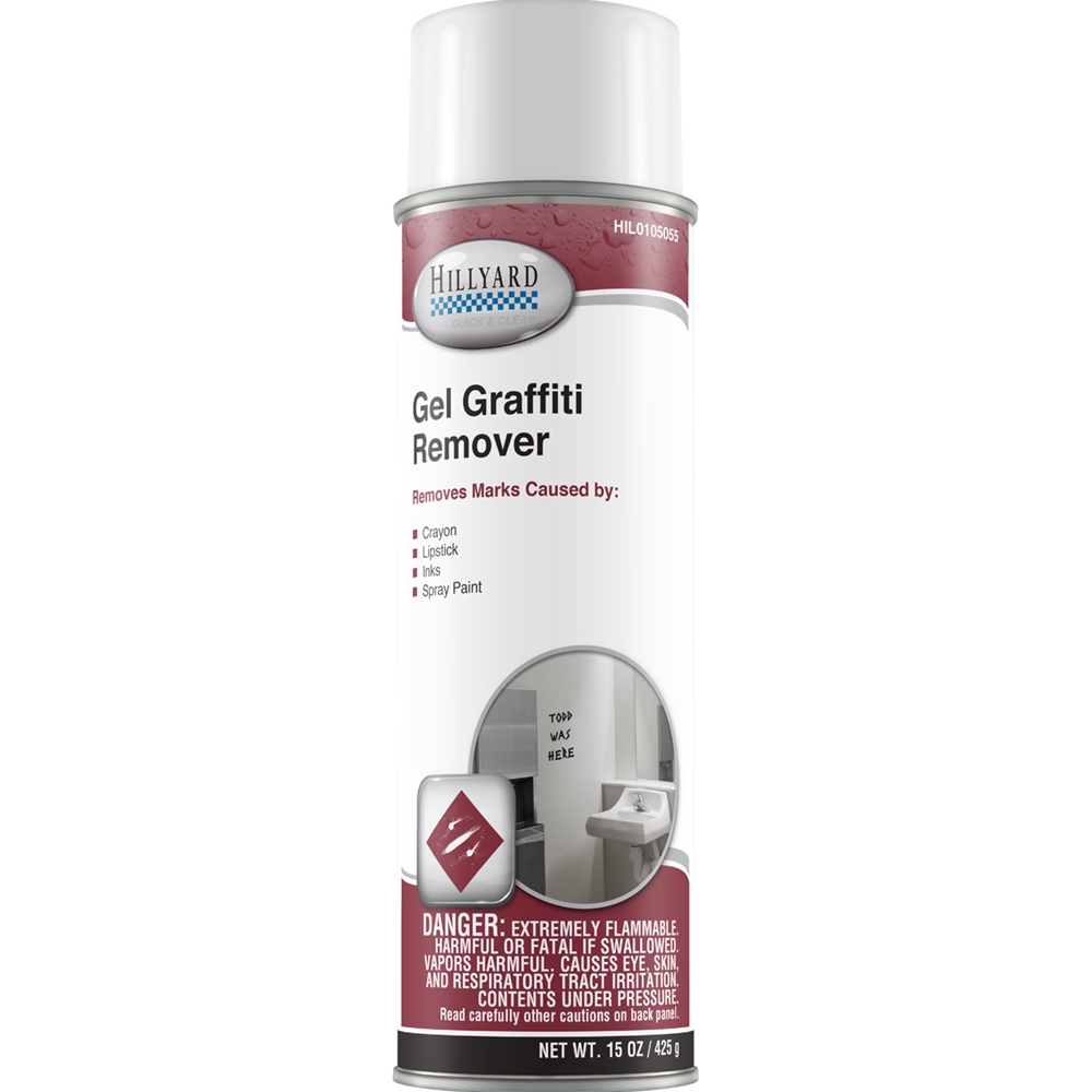 Hillyard, Graffiti Remover, ready to use 12 oz aerosol can, HIL0105055, sold as 1 can, 12 cans per case