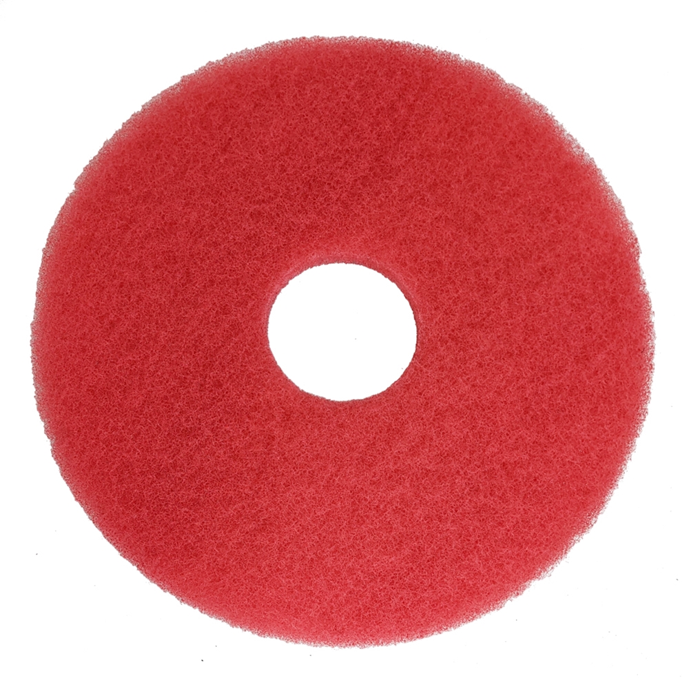 Hillyard, Red Clean and Buff Pad, Round, 13 inch, HIL42213