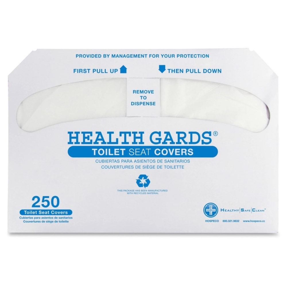 Hospeco Health Gard, Toilet Seat Cover, half fold, HOSHG2500, 2500 per case, sold as case