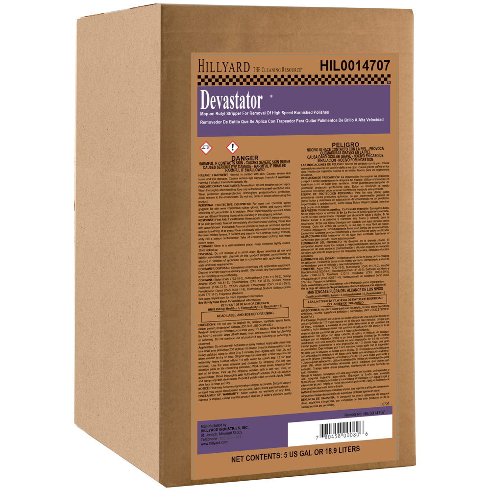 Hillyard, Pail, Devastator Fast Acting Stripper, 5 Gal Pail, each
