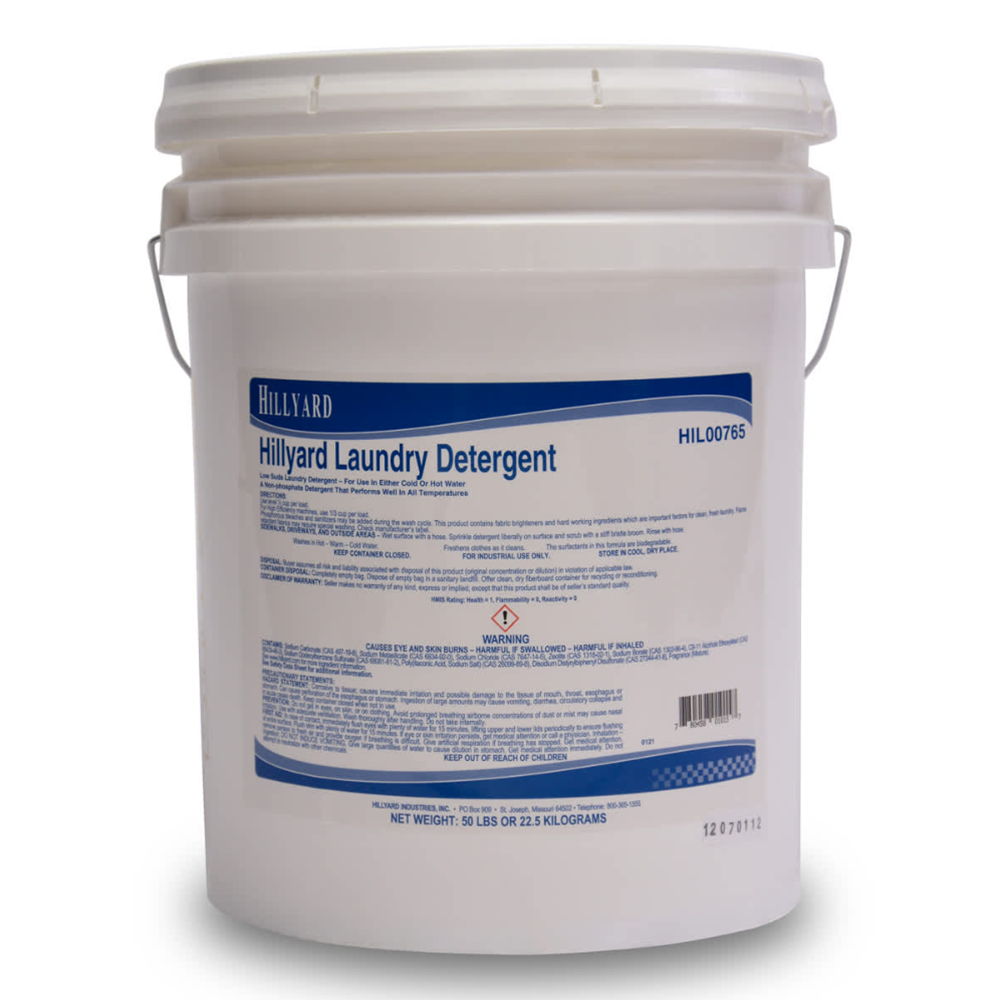 Hillyard, Powder Laundry Detergent, 46 lb, 1 Pail