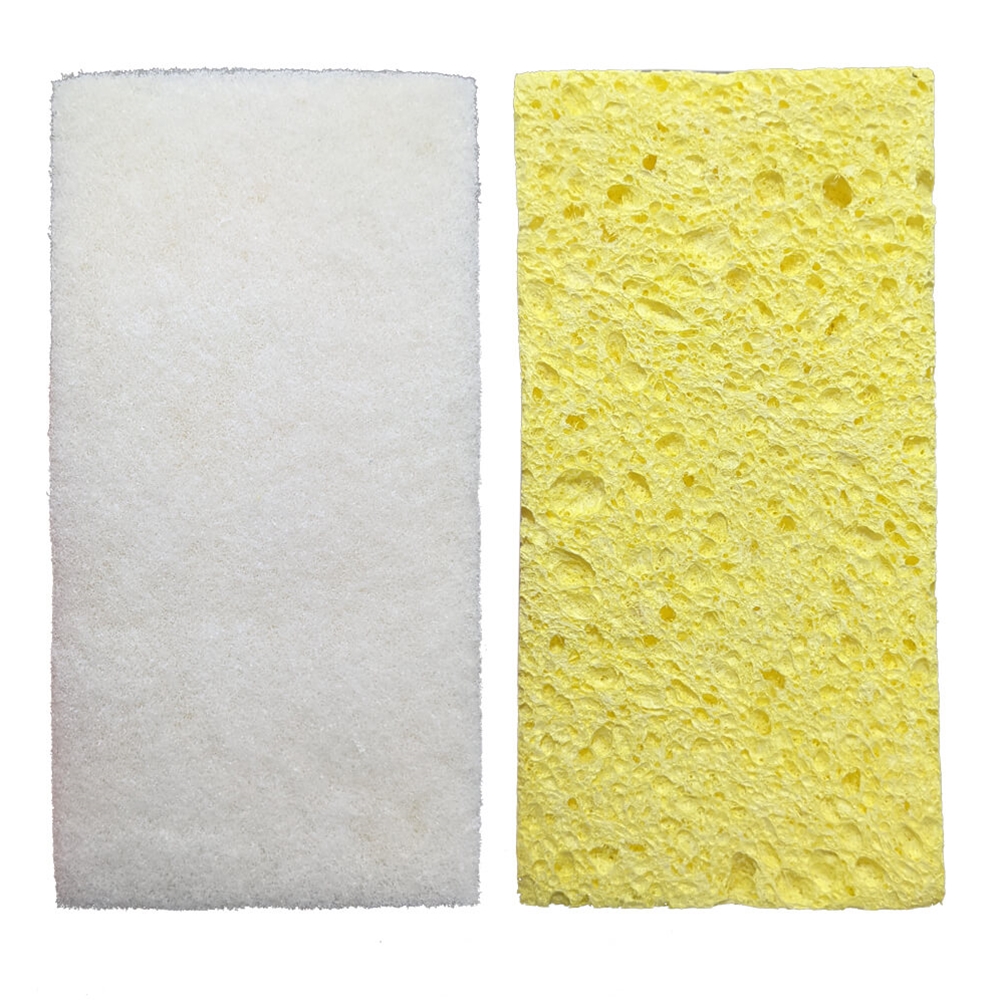 Hillyard Light Duty Scrub Sponge, 63 G, yellow and white, 5 sponges per pack, HIL28939, 8 packs per case, sold as 1 pack