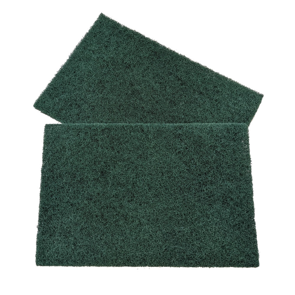 Hillyard Heavy Duty Hand Pads, 86, Green, Commercial Scouring Pad, 6in by 9in, 0.5in thick, HIL28940, sold per pack, 10 per pack