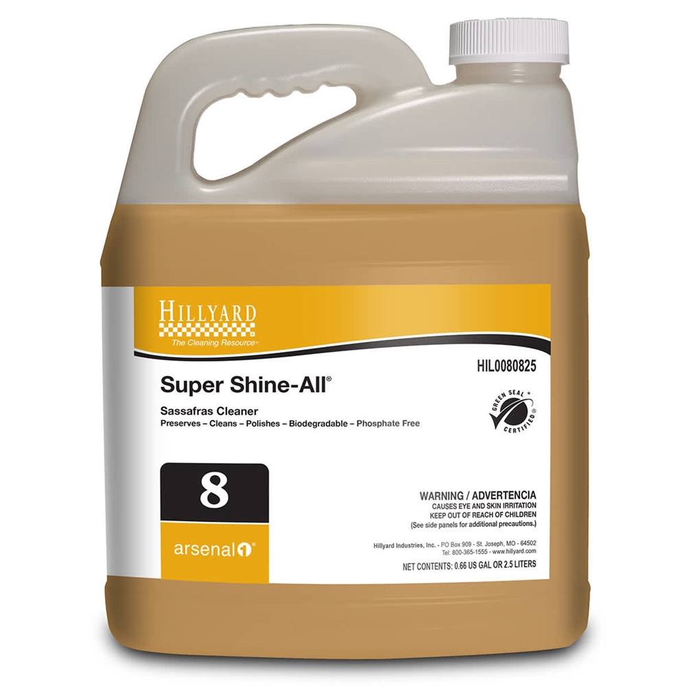 Hillyard, Arsenal One, Super Shine-All #8, Dilution Control, 2.5 Liter, HIL0080825, Sold as each.