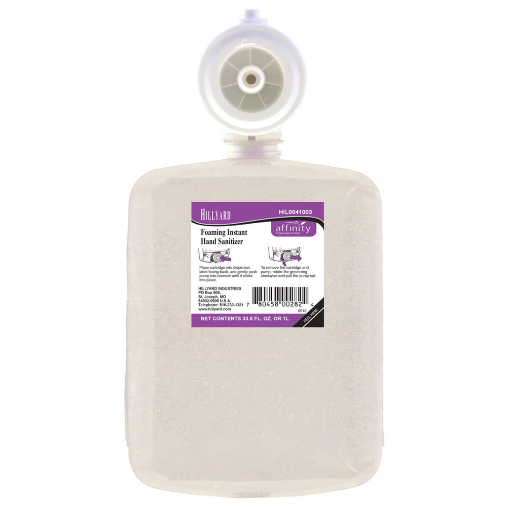 Hillyard, Affinity, Foaming Instant Hand Sanitizer, 1000 ML, Clear, case