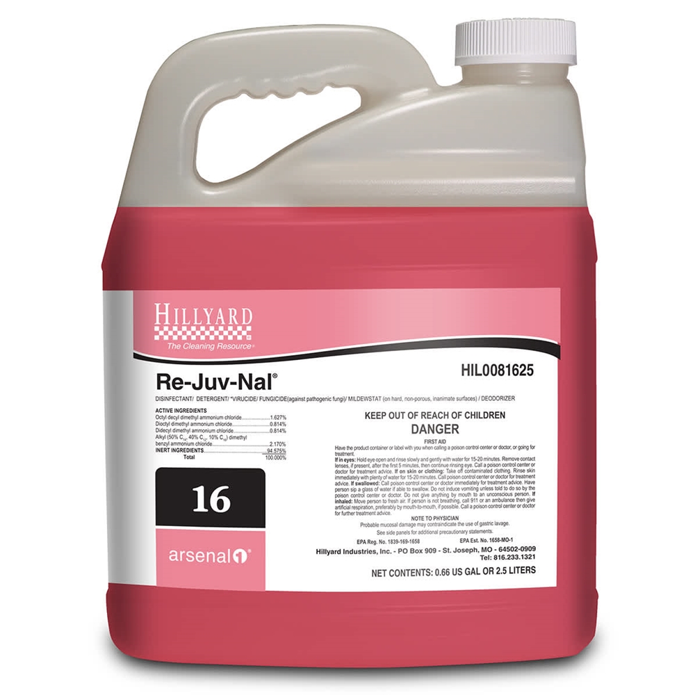 Hillyard, Arsenal One, Re-Juv-Nal Disinfectant #16, Dilution Control, 2.5 Liter, HIL0081625, Sold as each.