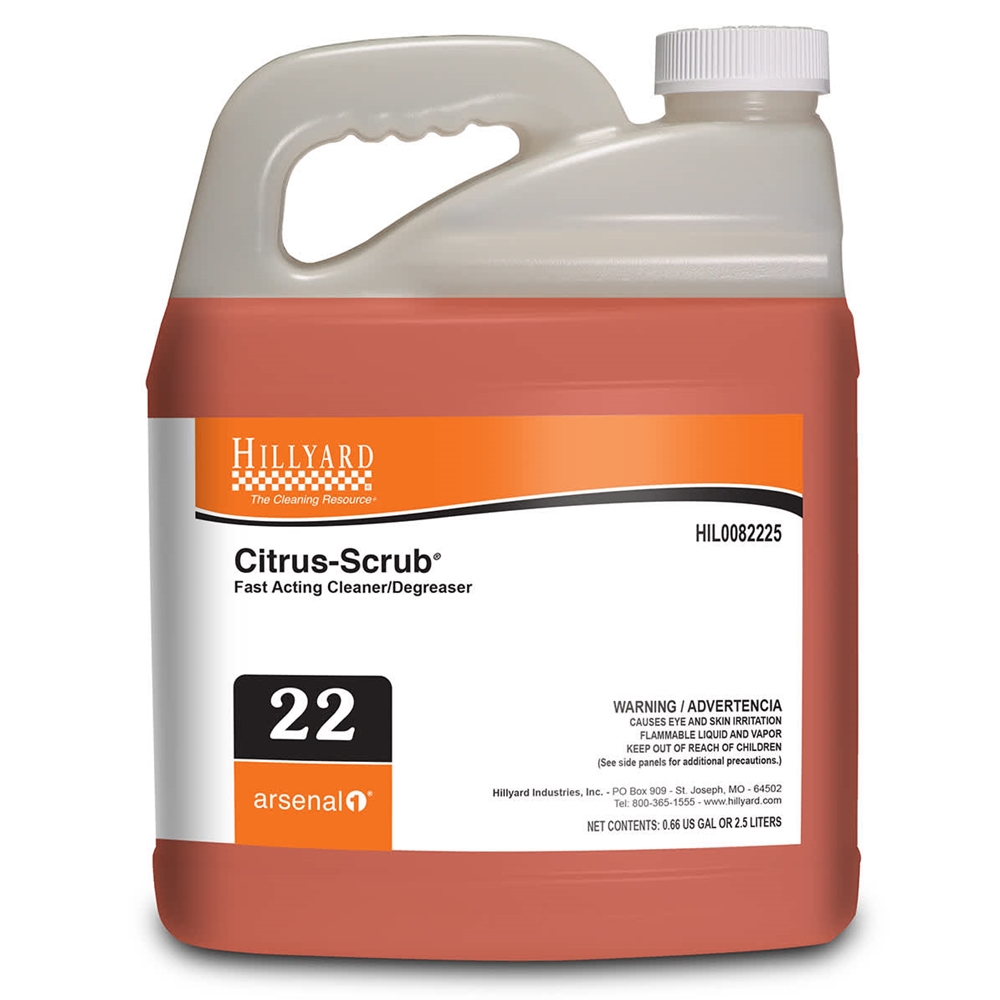 Hillyard, Arsenal One, Citrus-Scrub #22, Dilution Control, 2.5 Liters, HIL0082225, Sold as each.